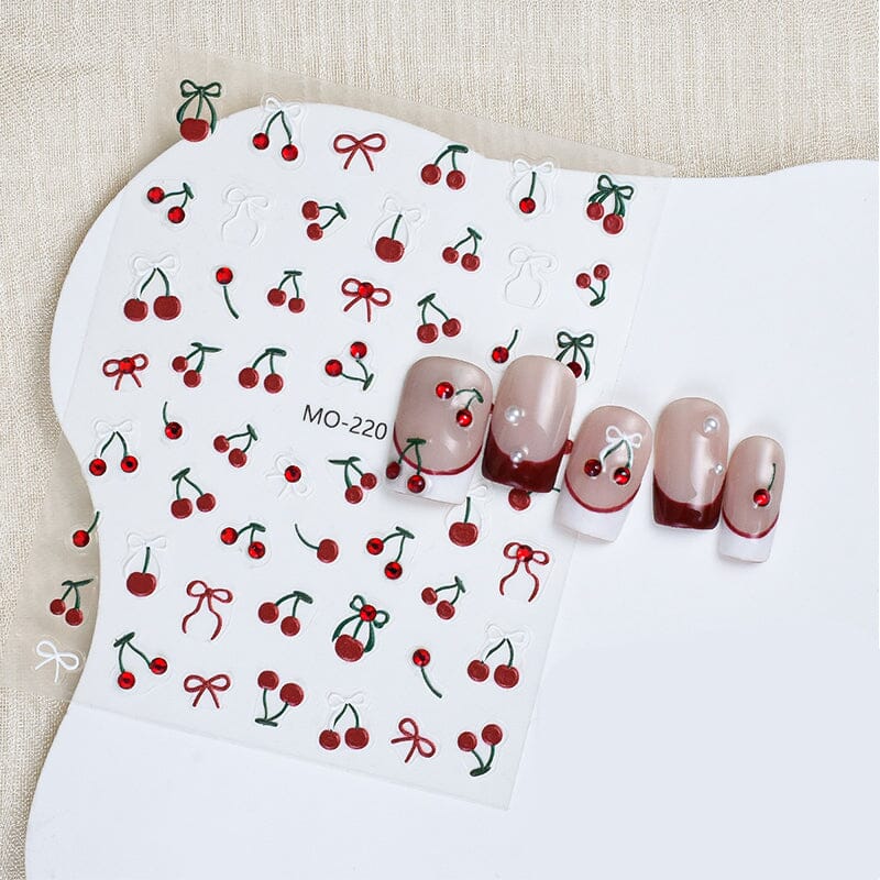 Cherry Butterfly 3D Nail Sticker Nail Sticker No Brand 