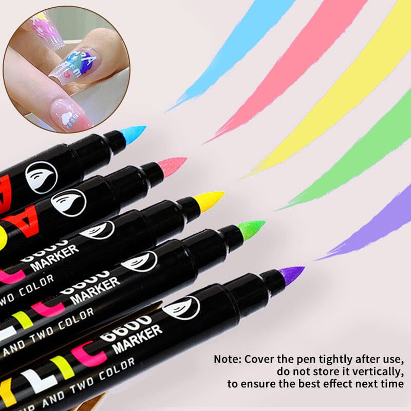 12pcs Double Head Nail Drawing Graffiti Pen (24 Colors) Tools & Accessories BORN PRETTY 