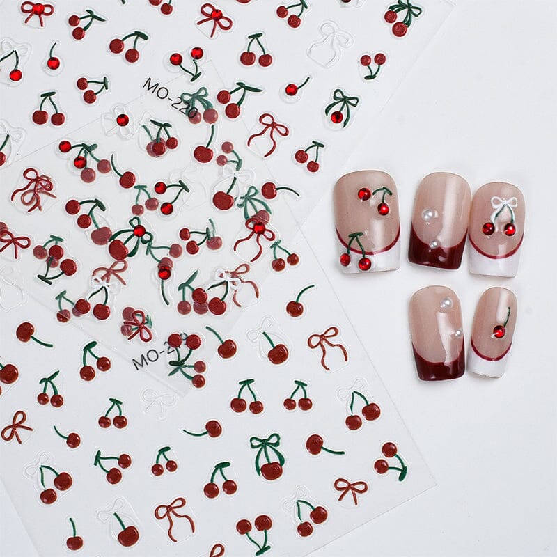 Cherry Butterfly 3D Nail Sticker Nail Sticker No Brand 