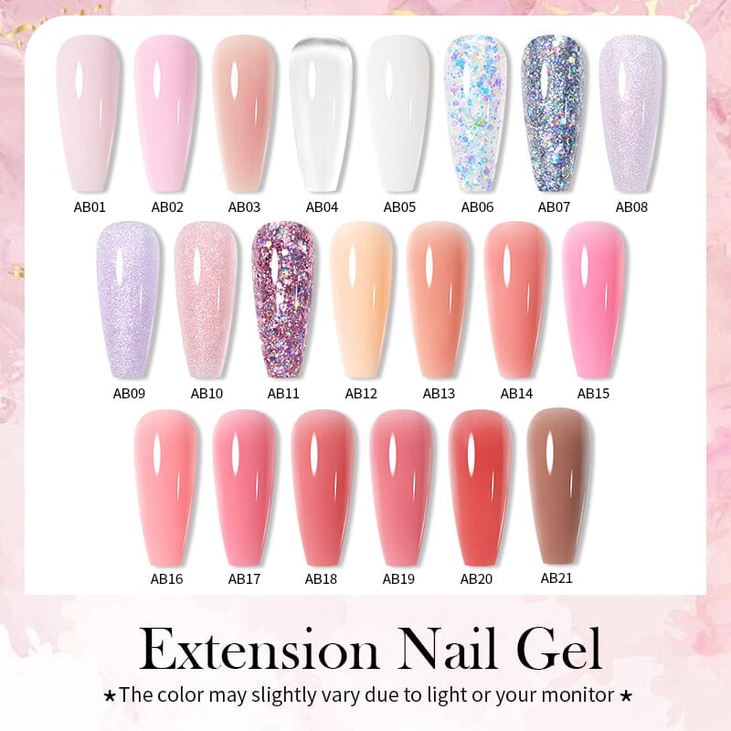 Jelly Nude Nail Extension Gel 30ml Extension Nail Gel BORN PRETTY 21 Colors Set 