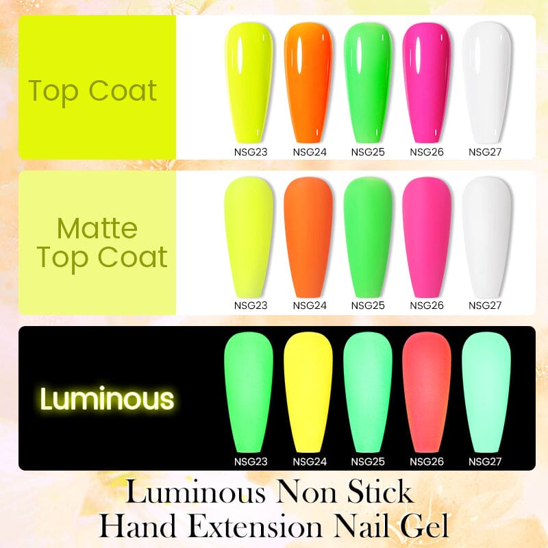Yellow Luminous Non Stick Hand Extension Nail Gel 15ml NSG23 Gel Nail Polish BORN PRETTY 