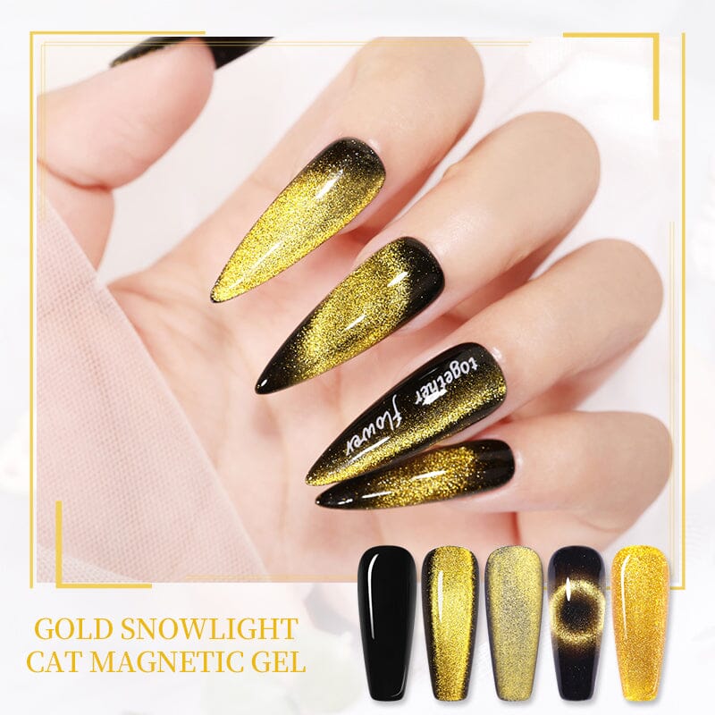 Gold Snowlight Cat Magnetic Gel 10ml Gel Nail Polish BORN PRETTY 