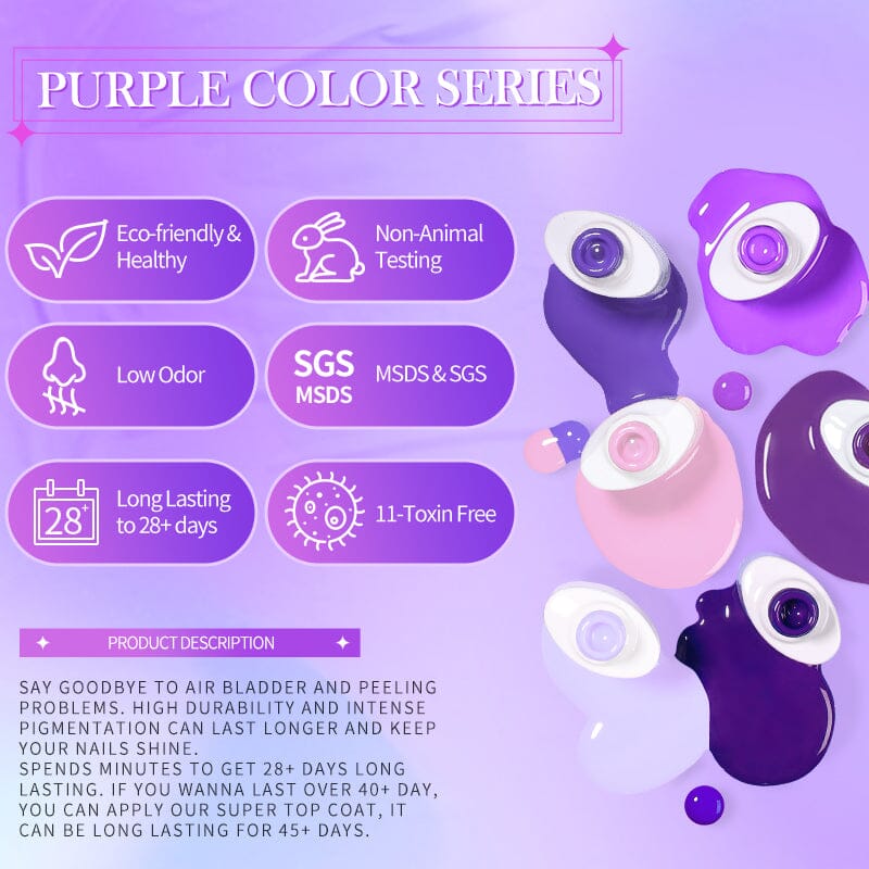 Purple Series Gel Polish 10ml Gel Nail Polish BORN PRETTY 