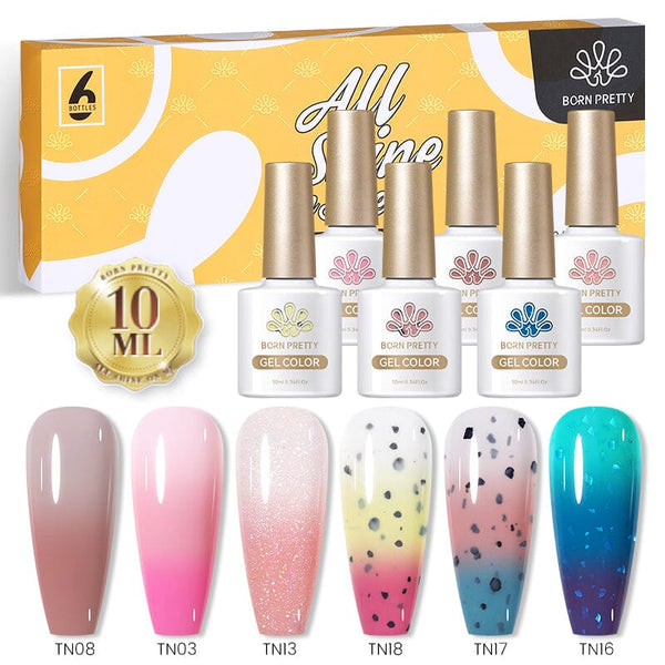 6 Colors Thermal Nail Gel Set 08 Kits & Bundles BORN PRETTY 