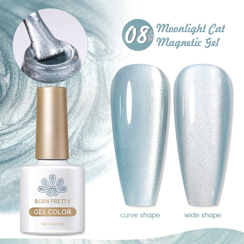 Moonlight Cat Magnetic Gel Polish 10ml Gel Nail Polish BORN PRETTY 08 