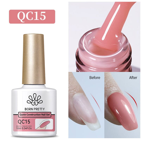 Nude Color Quick Construction Nail Gel QC15 10ml Gel Nail Polish BORN PRETTY 