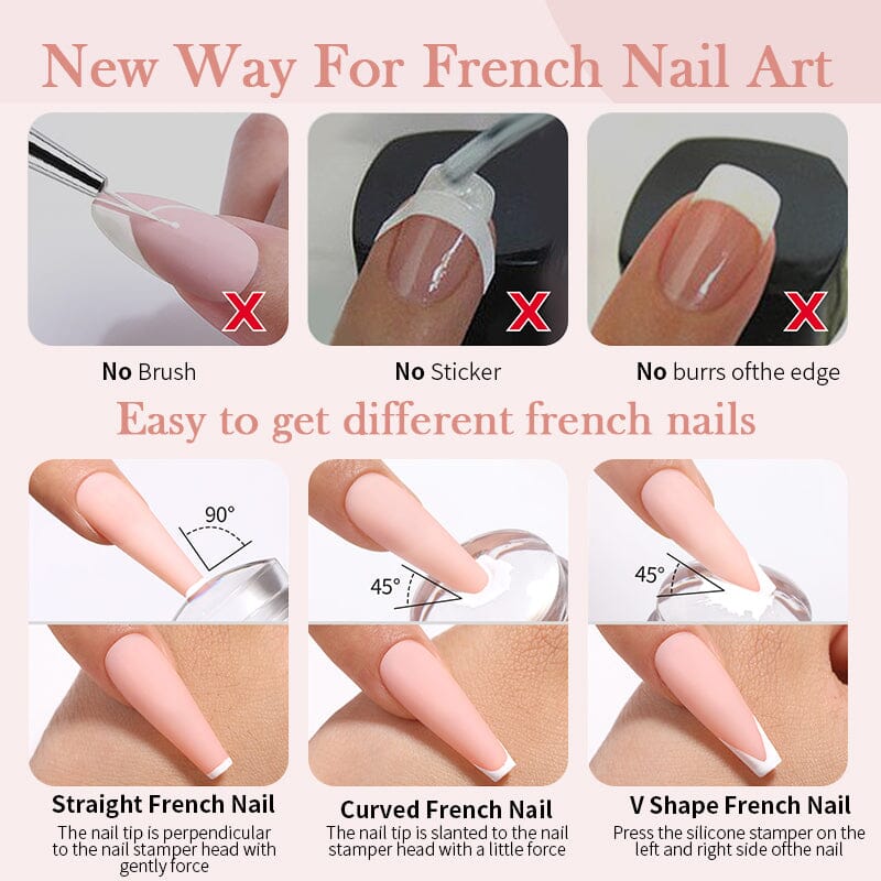 French Nail Kit Stamper & Color Gel Set #10 Gel Nail Polish BORN PRETTY 