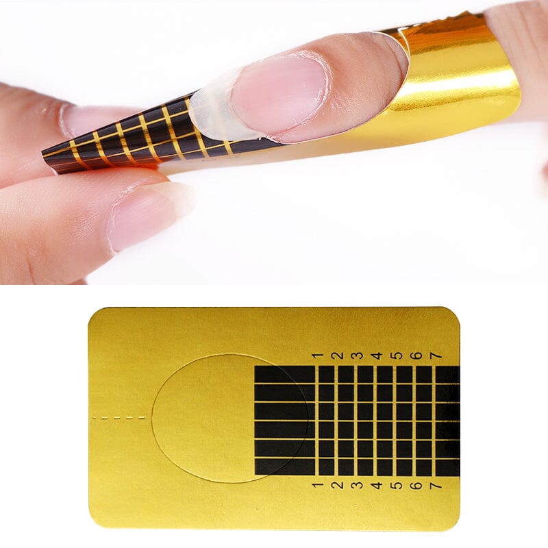 【Super Deals】20pcs Gold Extension Nail Forms Tools & Accessories BORN PRETTY 