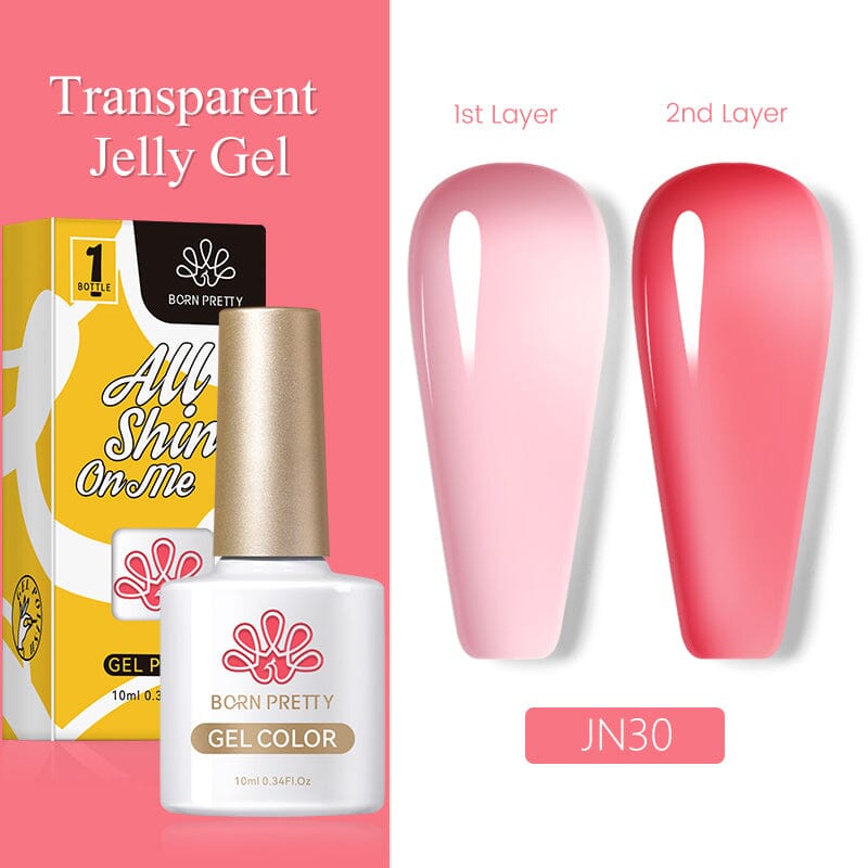 Pastel Jelly Nude Gel 10ml Gel Nail Polish BORN PRETTY JN30 