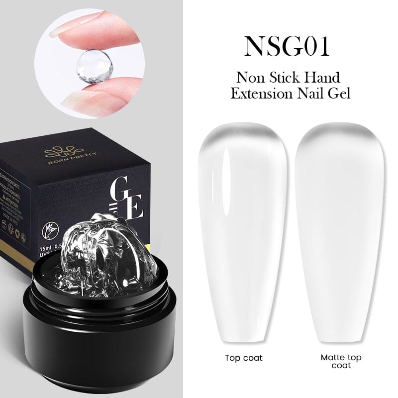 Clear Non Stick Hand Extension Nail Gel 15ml NSG01 Gel Nail Polish BORN PRETTY 