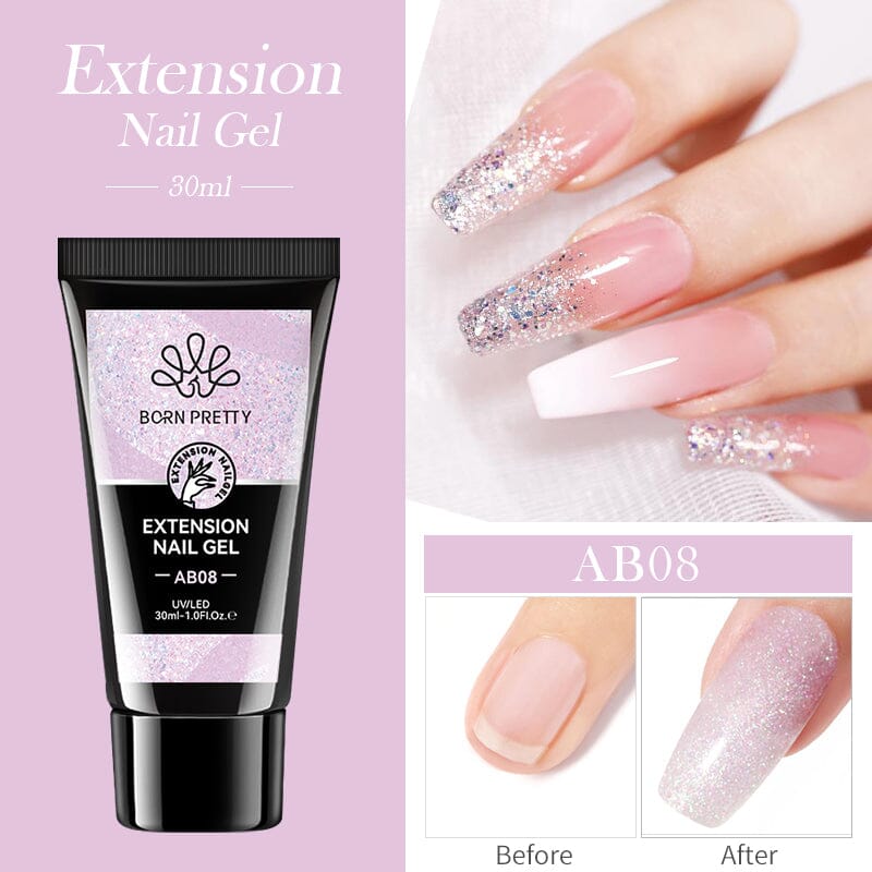 Jelly Nude Nail Extension Gel 30ml Extension Nail Gel BORN PRETTY AB08 