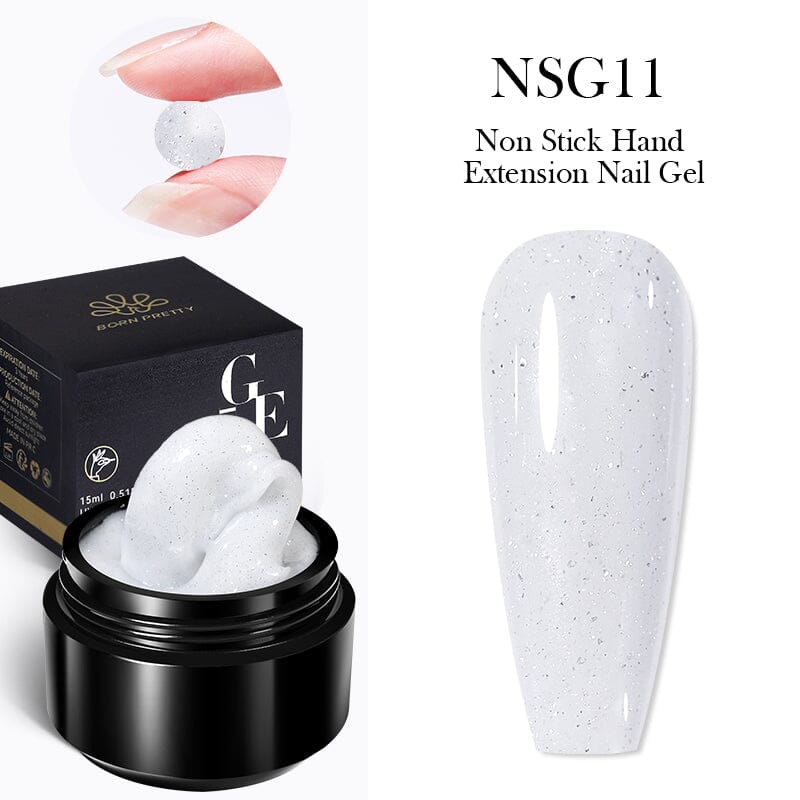 Milky White Non Stick Hand Extension Nail Gel 15ml NSG11 Gel Nail Polish BORN PRETTY 