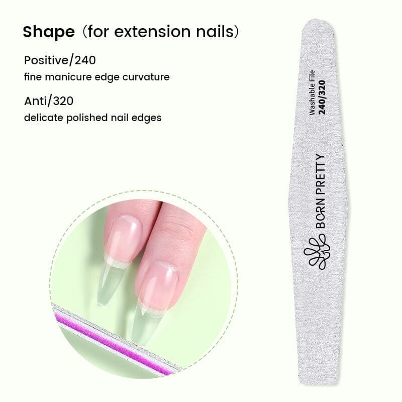 Washable Nail File Tools & Accessories BORN PRETTY Washable File 240/320 