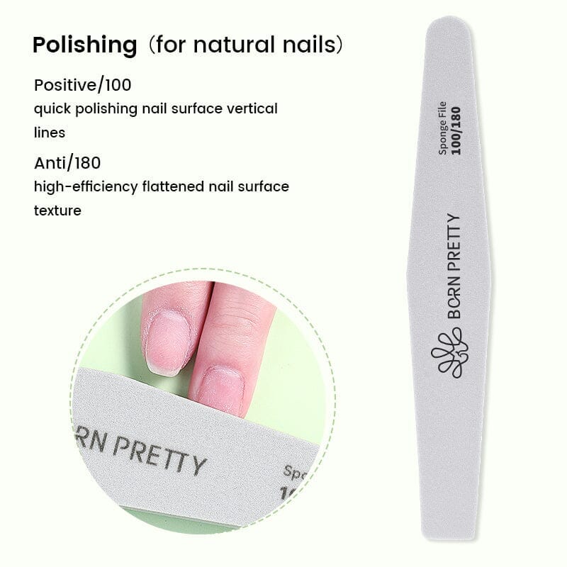 Washable Nail File Tools & Accessories BORN PRETTY Sponge File 100/180 