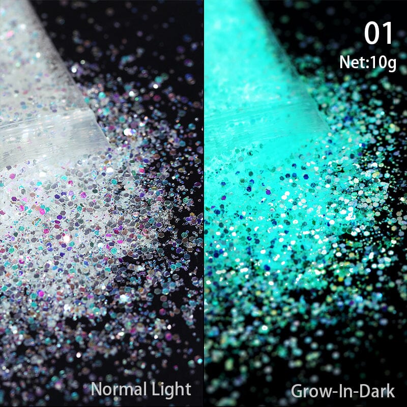 Luminous Nail Powder Glow In The Dark 10g/Bag Nail Powder BORN PRETTY 01 