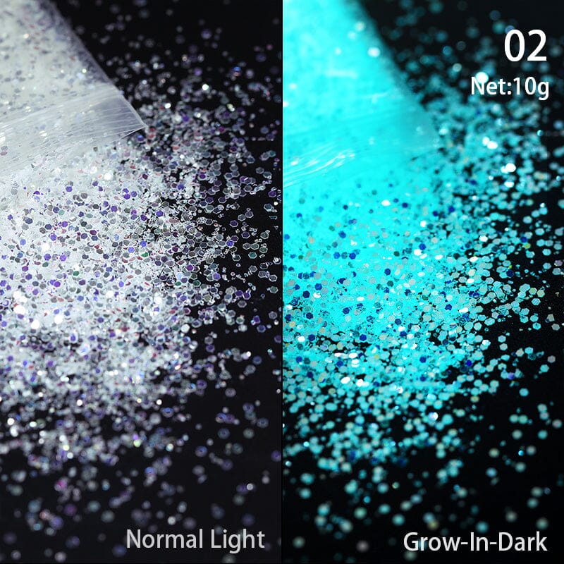 Luminous Nail Powder Glow In The Dark 10g/Bag Nail Powder BORN PRETTY 02 