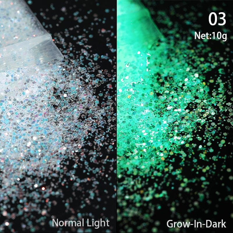 Luminous Nail Powder Glow In The Dark 10g/Bag Nail Powder BORN PRETTY 03 