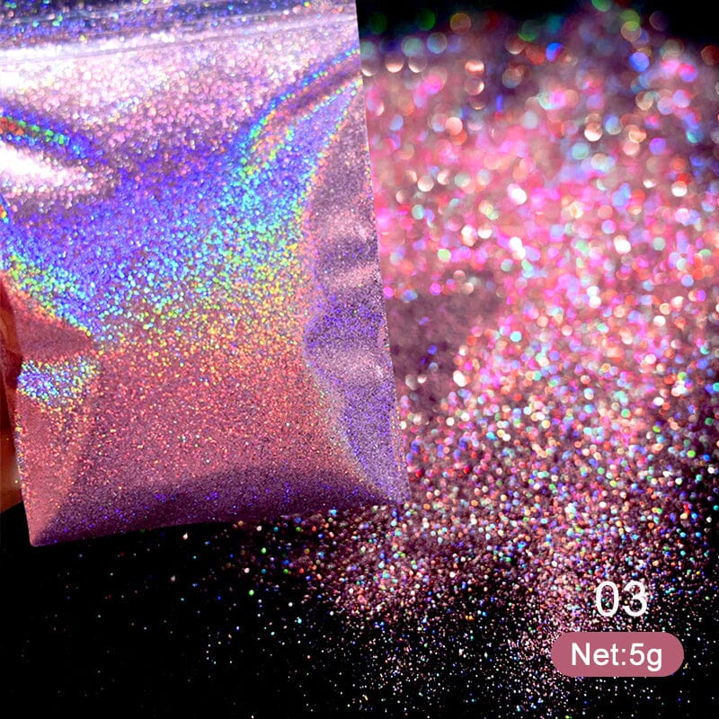 1 Bag Holographic Nail Powder Nail Powder BORN PRETTY 03 