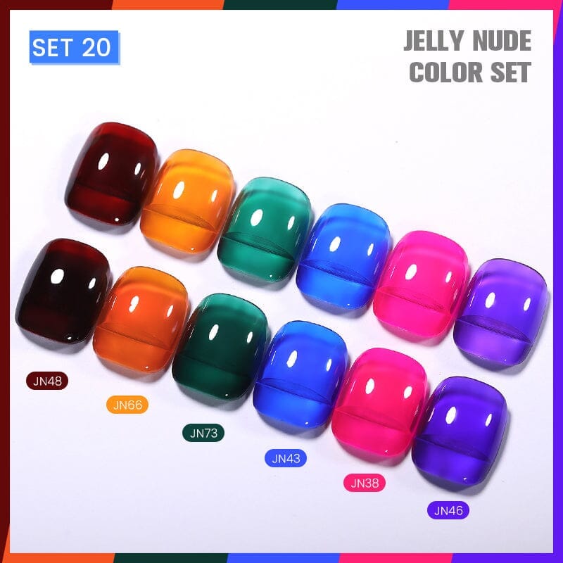 6 Colors Jelly Nude Gel Set 20 10ml Kits & Bundles BORN PRETTY 