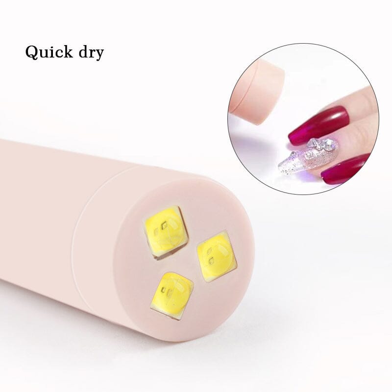 Pink Mini Portable LED Nail Dryer 3W Tools & Accessories No Brand 