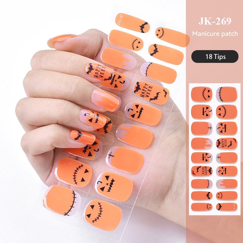 18 Tips Semi Cured Gel Nail Strips Nail Sticker BORN PRETTY JK-269 