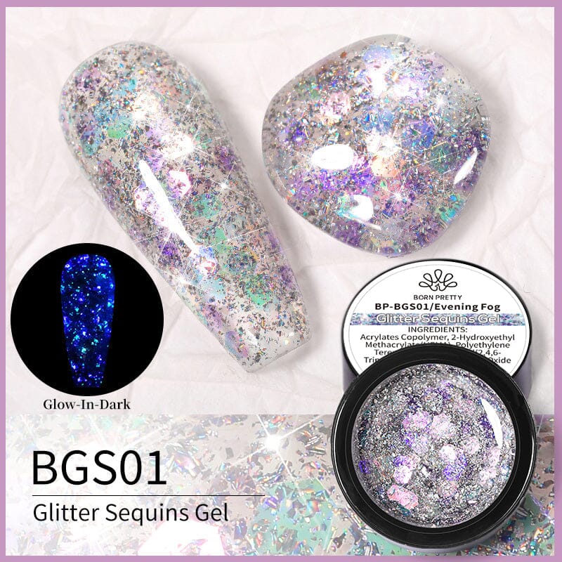 Glitter Sequins Nail Gel Gel Nail Polish BORN PRETTY BGS01 
