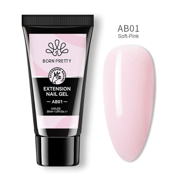 Soft Pink Extension Nail Gel AB01 Extension Nail Gel BORN PRETTY 