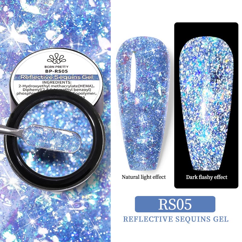 Reflective Sequins Gel 5g Gel Nail Polish BORN PRETTY RS05 