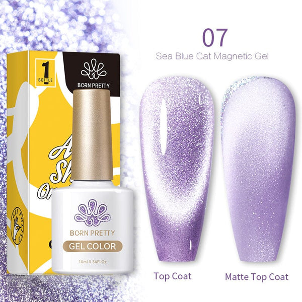 Sea Blue Cat Magnetic Gel 10ml 07 Gel Nail Polish BORN PRETTY 