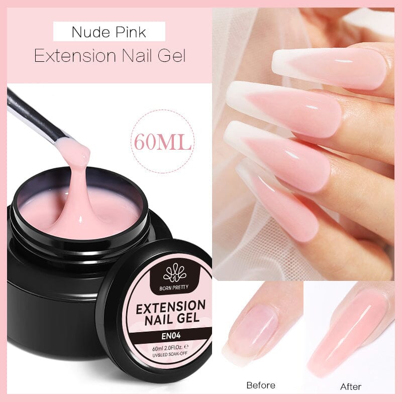 Extension Nail Gel 60ml Gel Nail Polish BORN PRETTY Nude Pink 