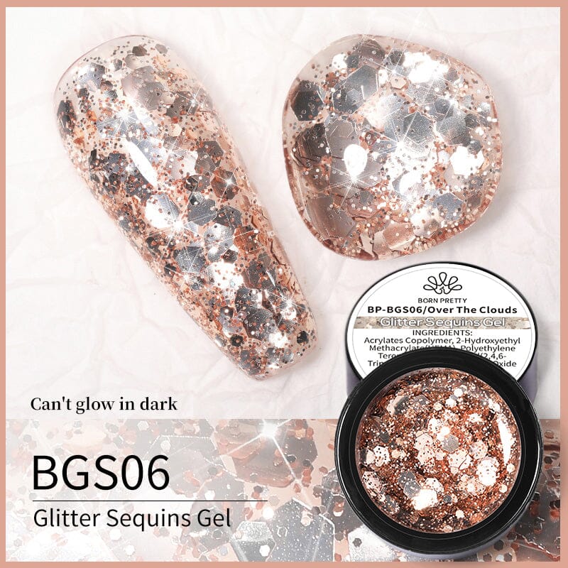 Glitter Sequins Nail Gel Gel Nail Polish BORN PRETTY BGS06 