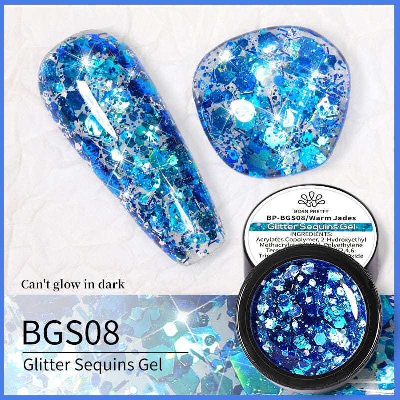 Glitter Sequins Nail Gel Gel Nail Polish BORN PRETTY BGS08 