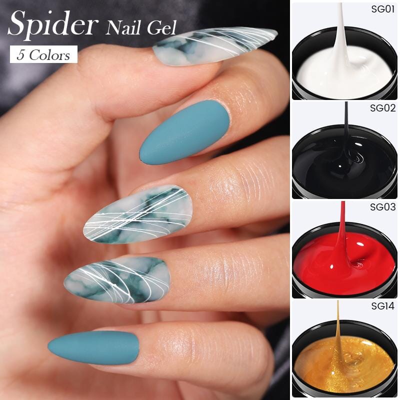 5 Colors White Spider Nail Gel 5ml BORN PRETTY 