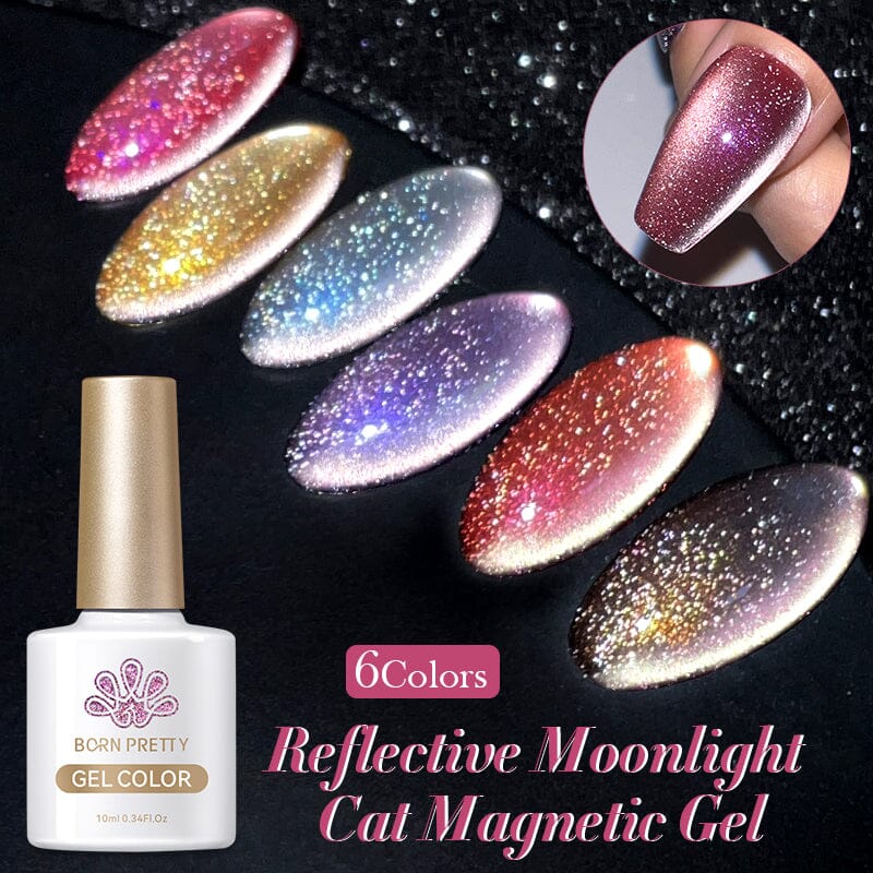 Reflective Moonlight Cat Magnetic Gel 10ml Gel Nail Polish BORN PRETTY 