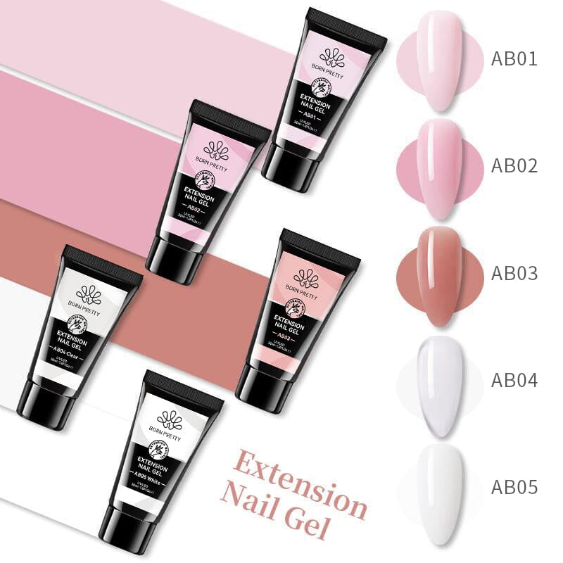 Pearl Pink Extension Nail Gel AB02 30ml Gel Nail Polish BORN PRETTY 