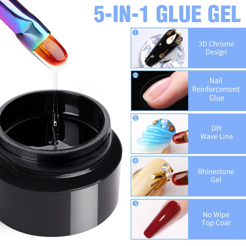 5 in 1 Top Coat Glue Gel Gel Nail Polish BORN PRETTY 