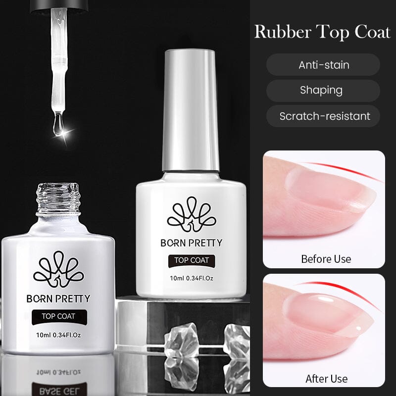 Rubber Top Coat 10ml Base & Top Coat BORN PRETTY 