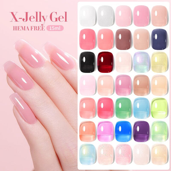30 Colors X-Jelly Gel HEMA FREE Gel Set 15ML Gel Nail Polish BORN PRETTY 