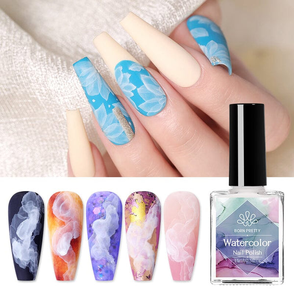 Blooming Watercolor Ink Nail Polish 15ml Nail Polish BORN PRETTY 