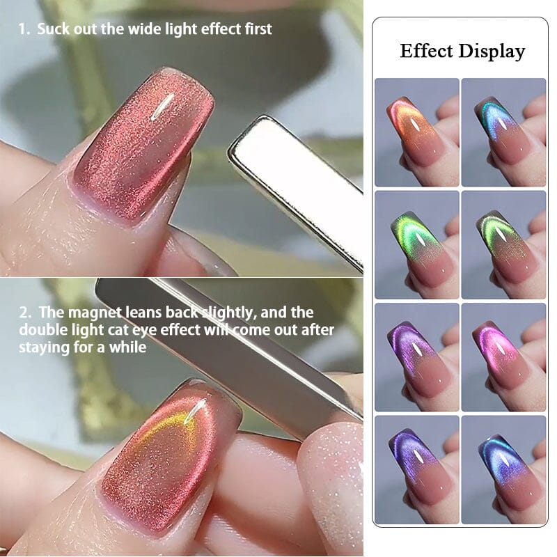 6 Colors Reflective Glass Cat Magnetic Gel 10ml (with Magnetic Stick) Gel Nail Polish BORN PRETTY 