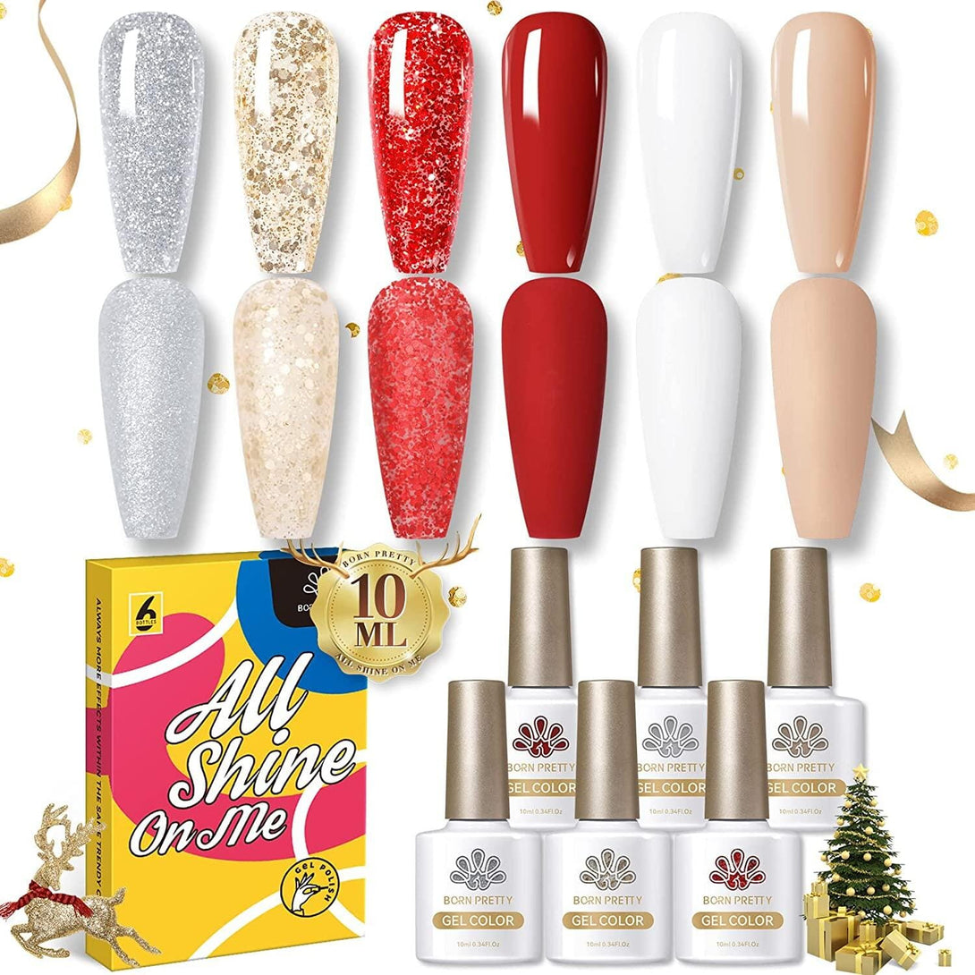 🎁 6 Colors Snow Queen Gel Polish Set 10ml (100% off) BORN PRETTY 