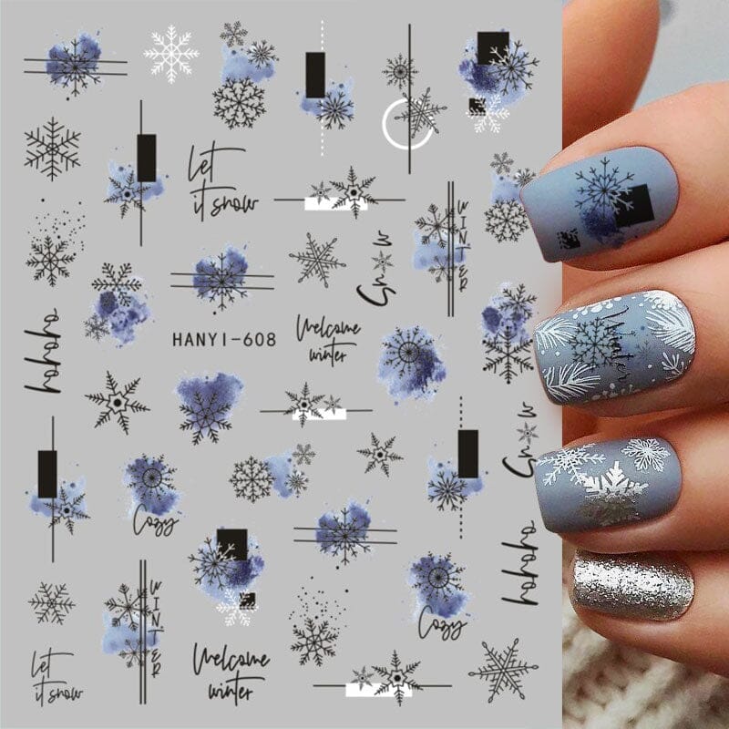 Holiday Christmas Snowflake 3D Nail Sticker Nail Sticker BORN PRETTY 