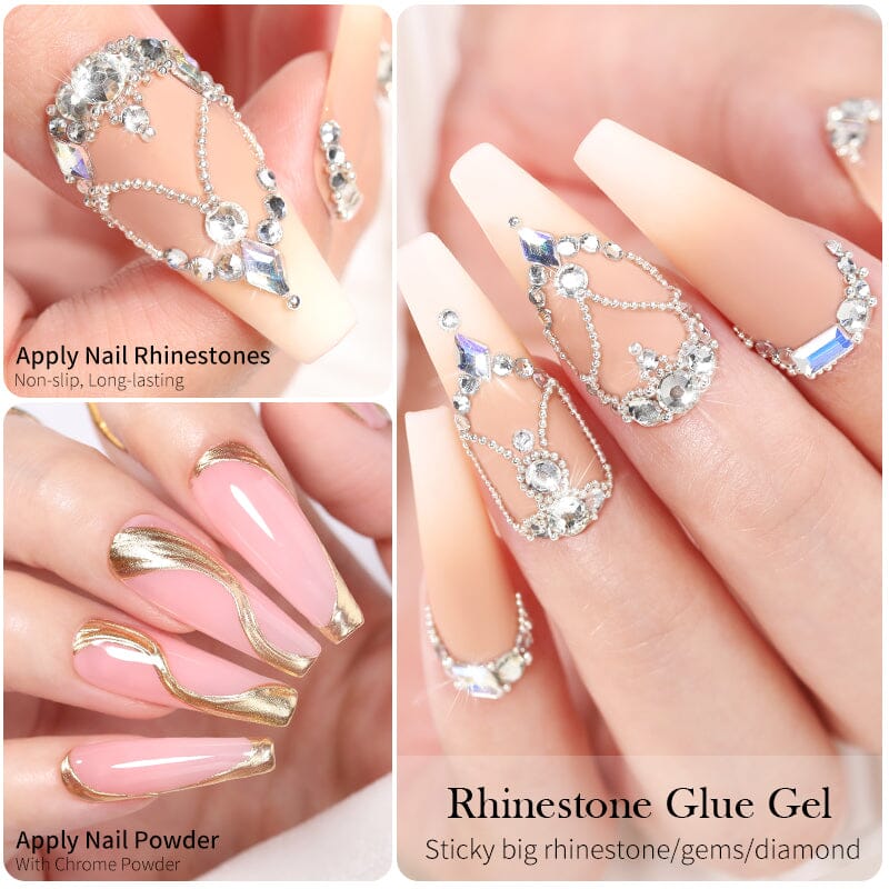 Rhinestones Nail Gel Glue for Small and Big Gems 30 Gram – The Additude Shop
