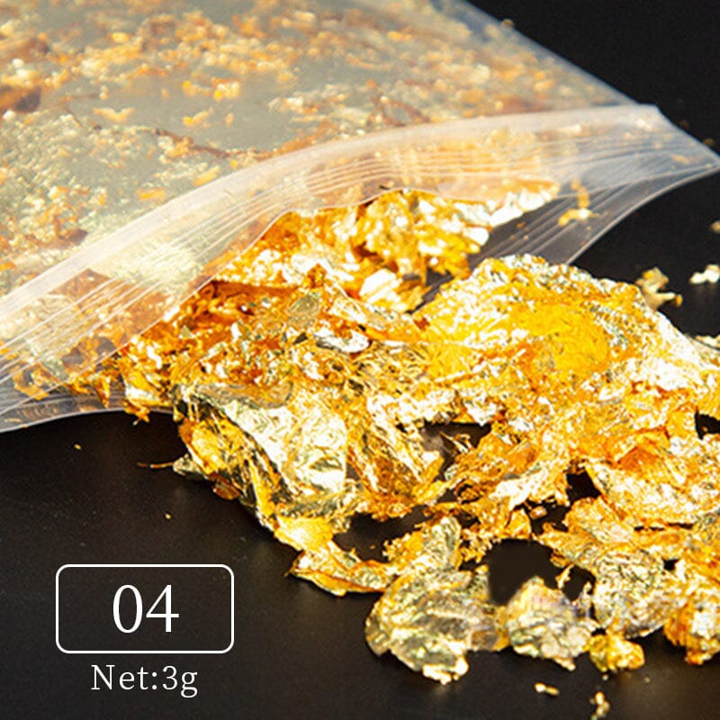 Gold Silver Copper Foil Sequins Nail Powder BORN PRETTY 04 