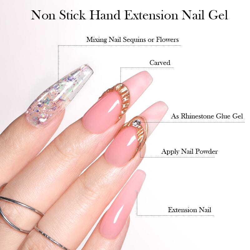 Nude Non Stick Hand Extension Nail Gel NSG03 15ml Gel Nail Polish BORN PRETTY 