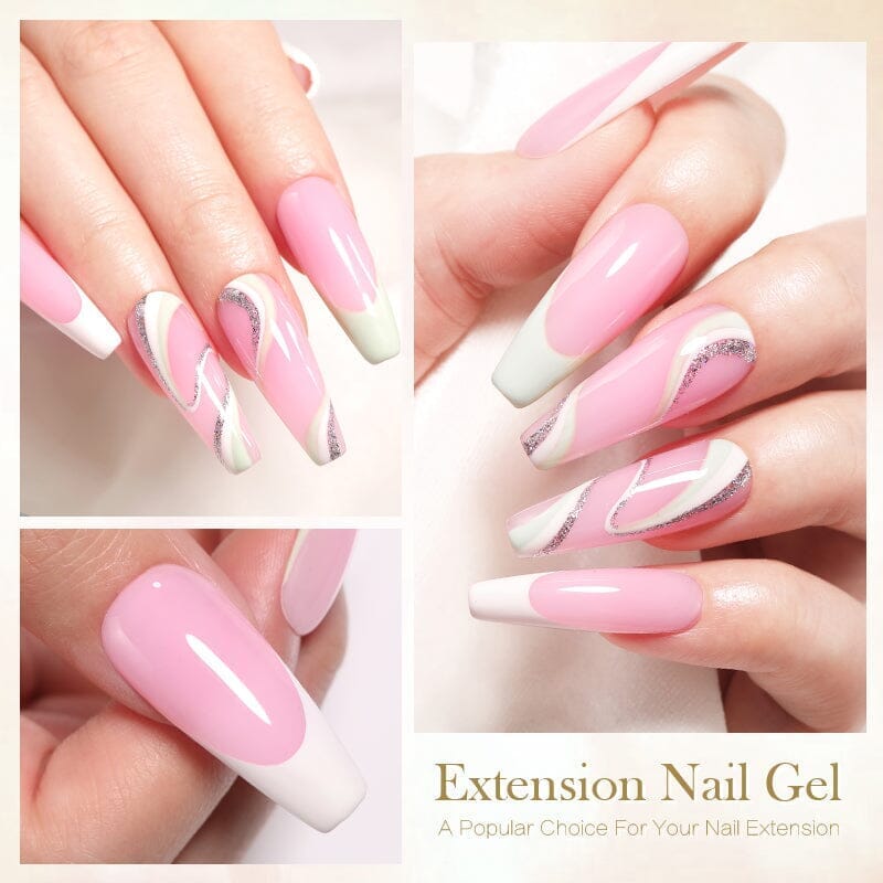 Nude Glitter Extension Nail Gel EG09 30ml Gel Nail Polish BORN PRETTY 