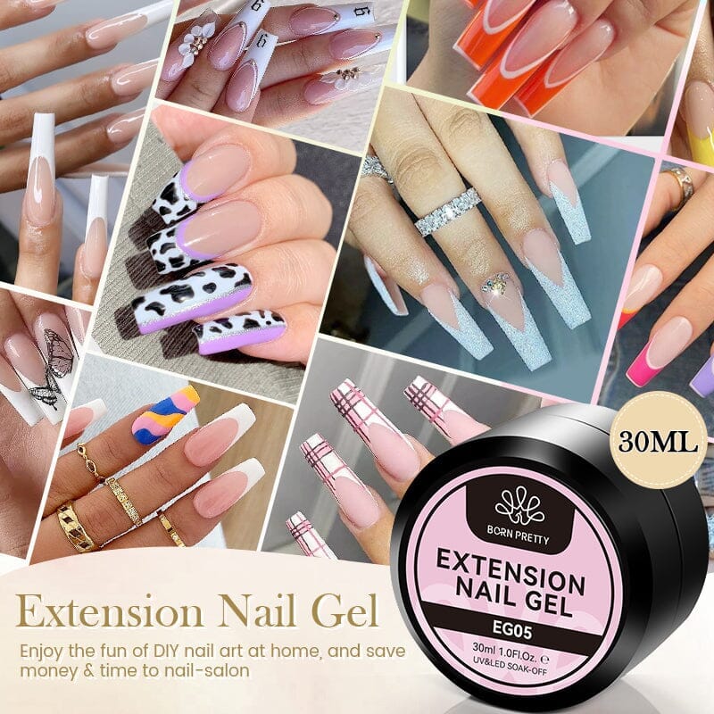 White Extension Nail Gel EG02 30ml Gel Nail Polish BORN PRETTY 