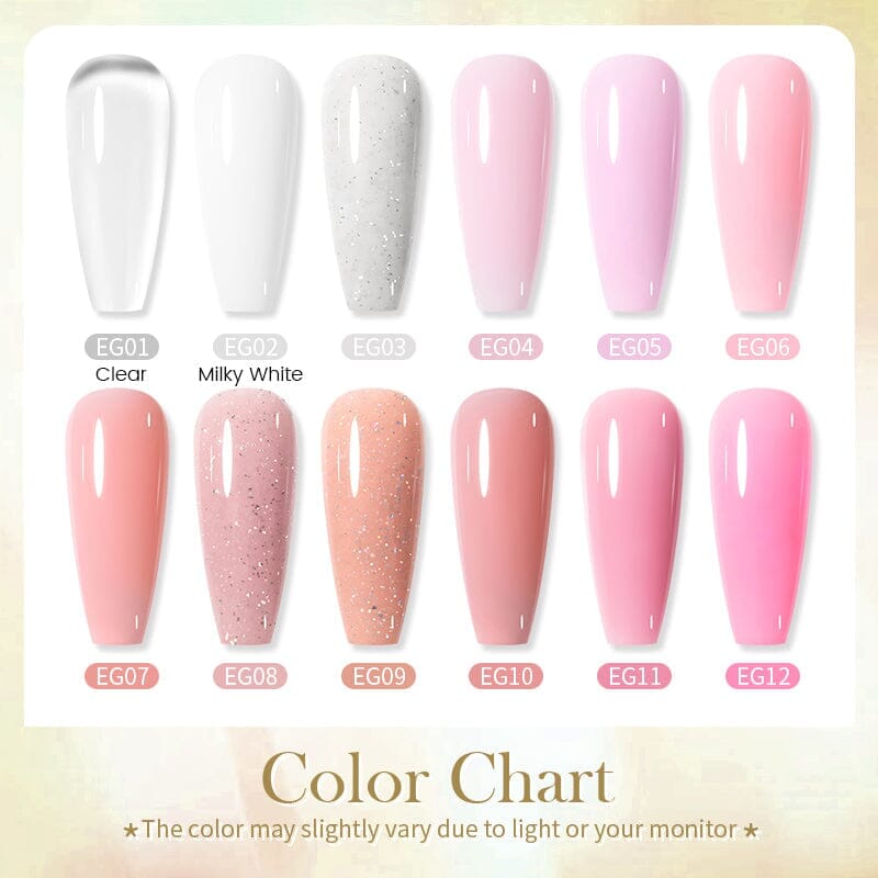 12 Colors Pink Nude Extension Nail Gel 30ml Gel Nail Polish BORN PRETTY 