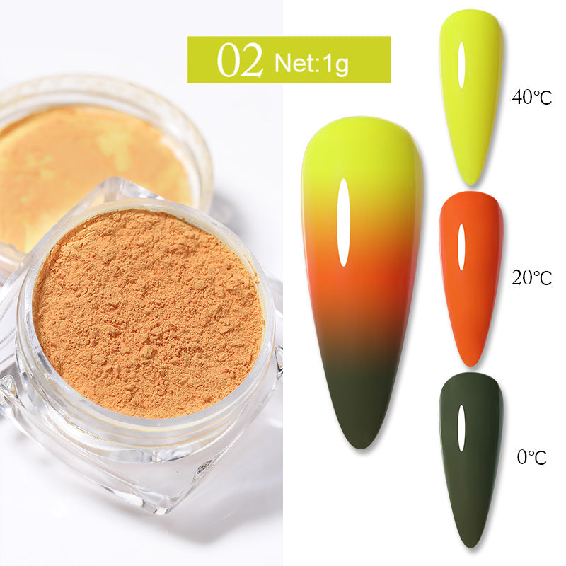 1 Box Thermal Nail Powder Color-changing Temperature Change Powder DIY Nails BORN PRETTY 02 