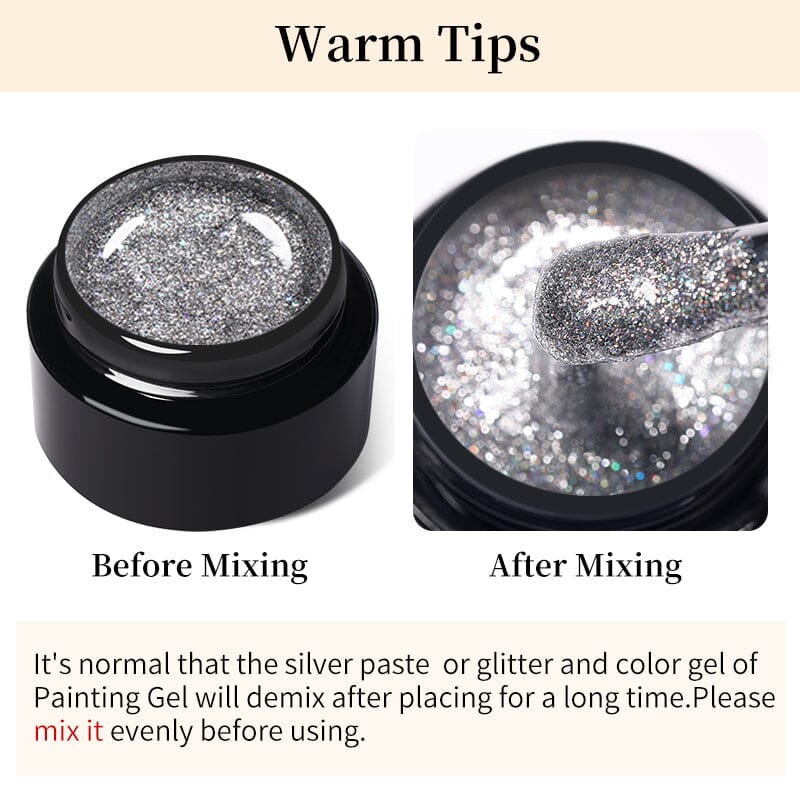 Metallic Drawing Gel Shiny Glitter Painting Gel 5ml Gel Nail Polish BORN PRETTY 